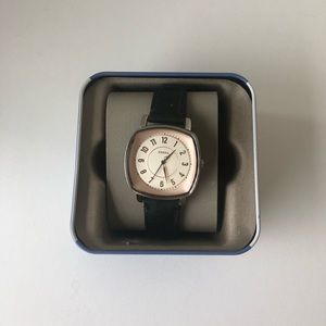 Fossil Black Leather Watch